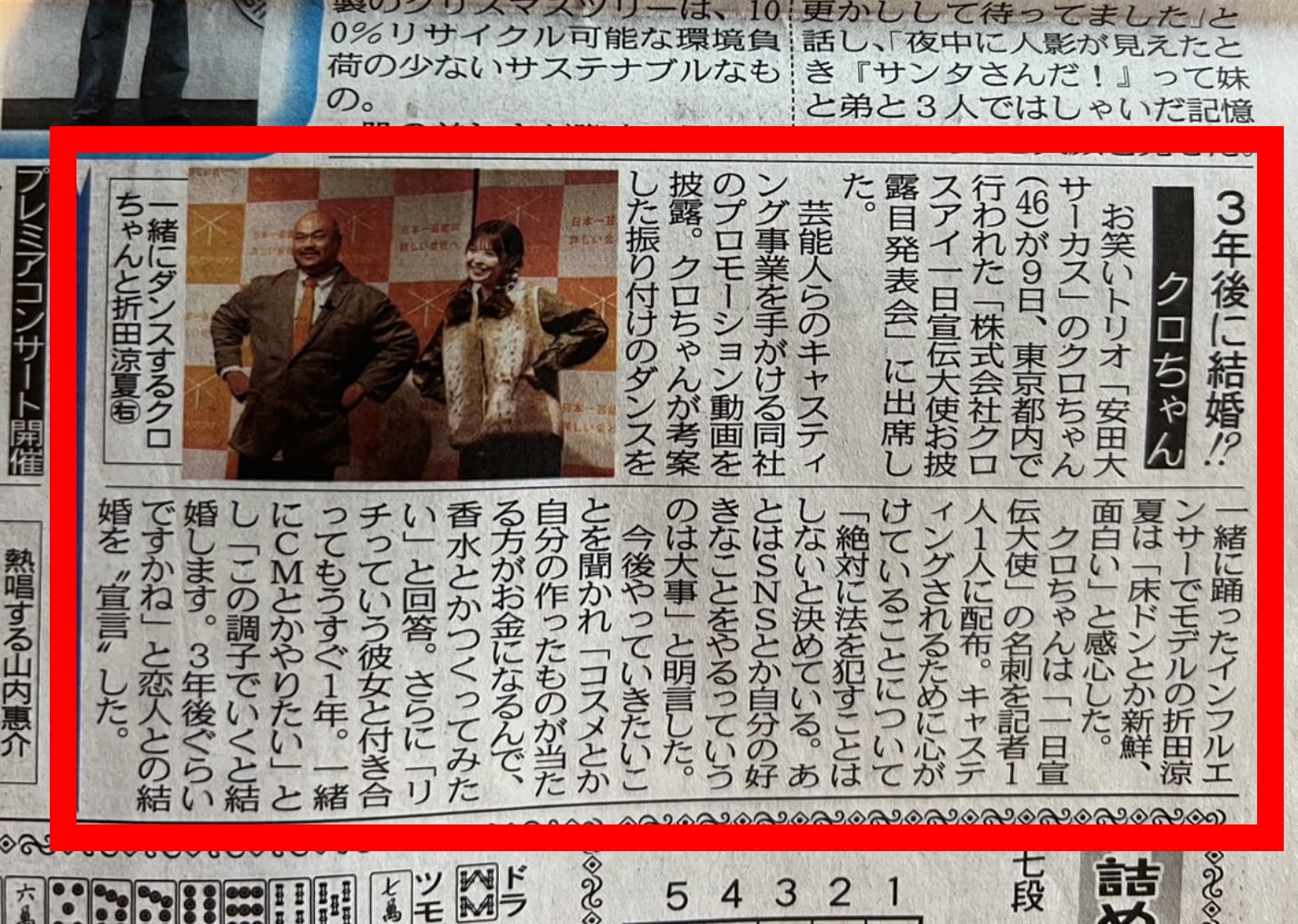 東京中日スポーツ新聞に掲載されました