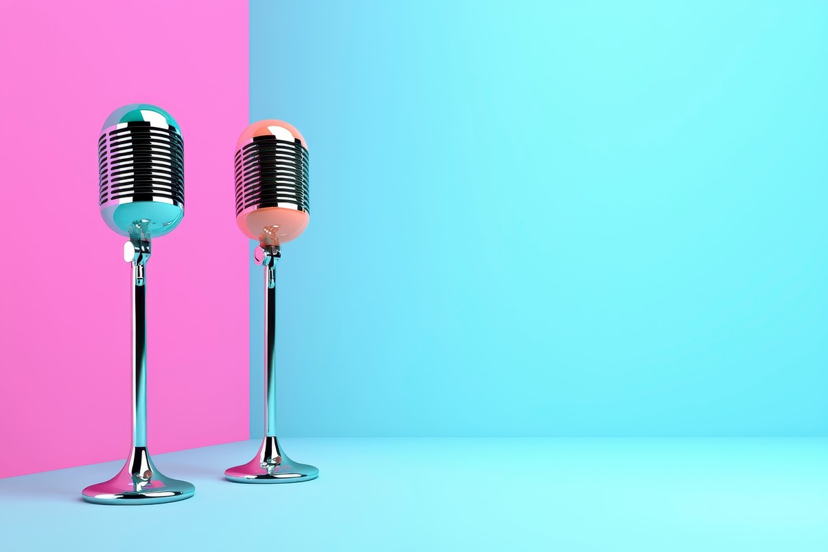2本のマイクスタンド