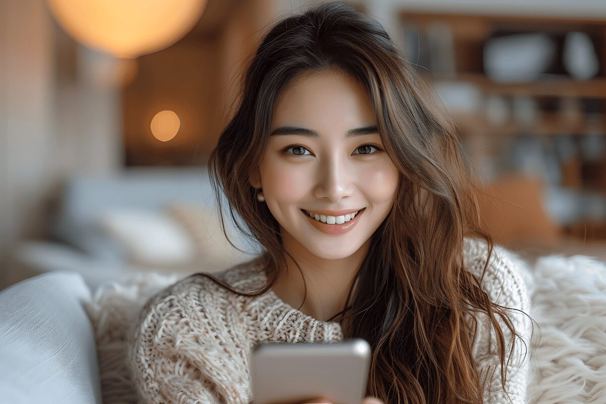 SNSで動画動画配信する女性のインフルエンサー