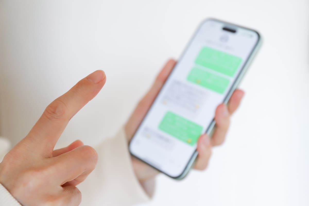 スマホのDM画面