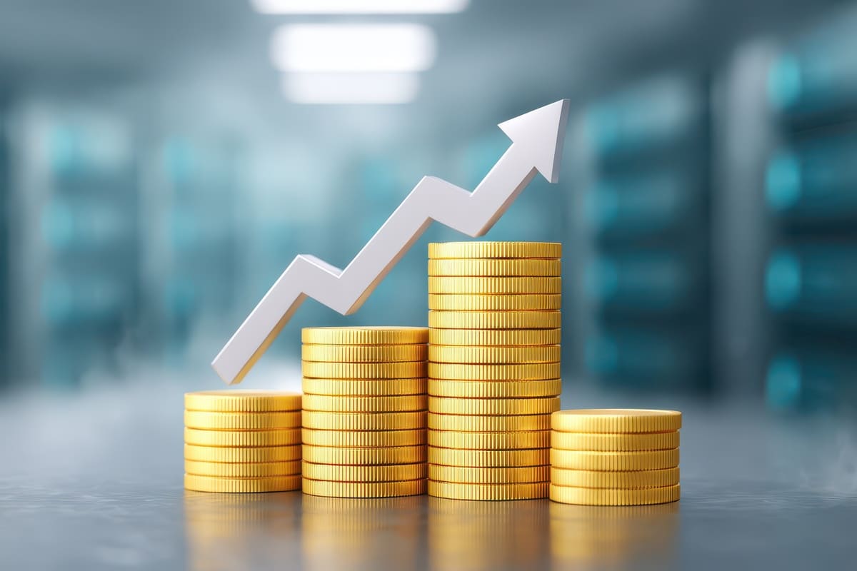 右肩上がりのコイン