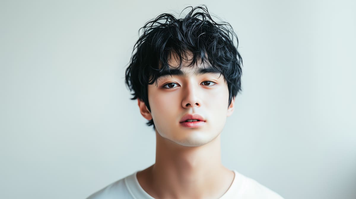 若くてかっこいいアジア人男性のポートレート