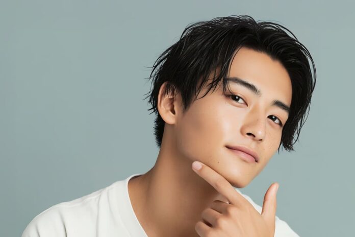 肌が気になる若い男性