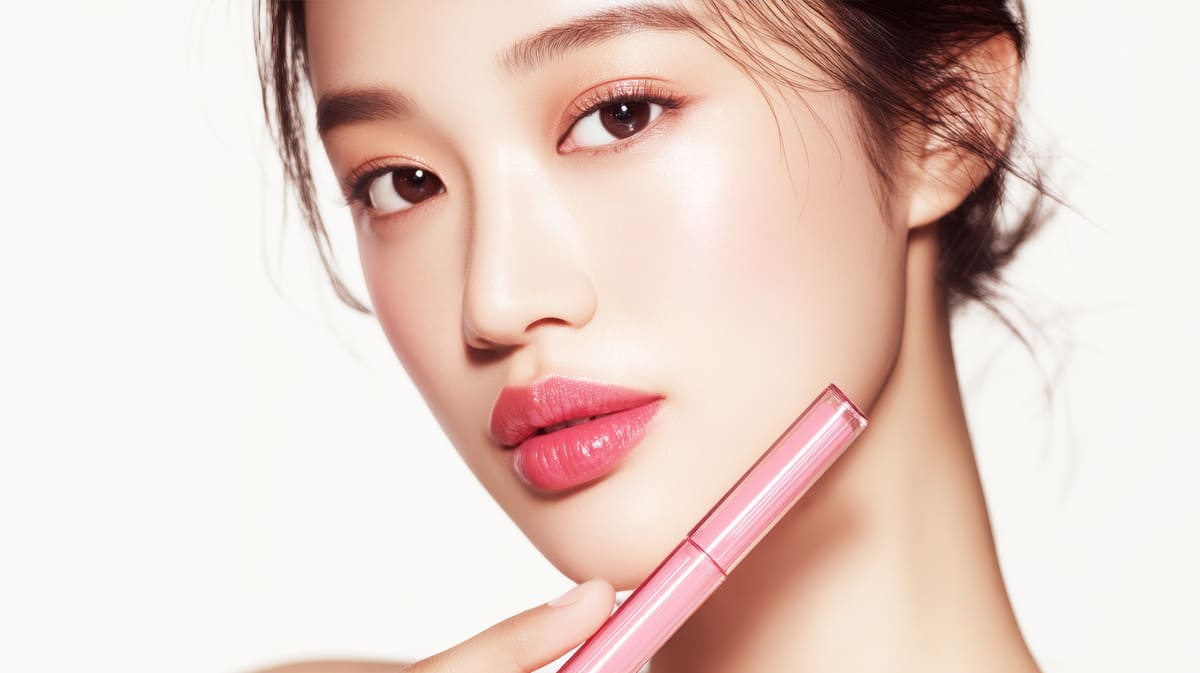 美しい唇と目元が印象的なポートレート