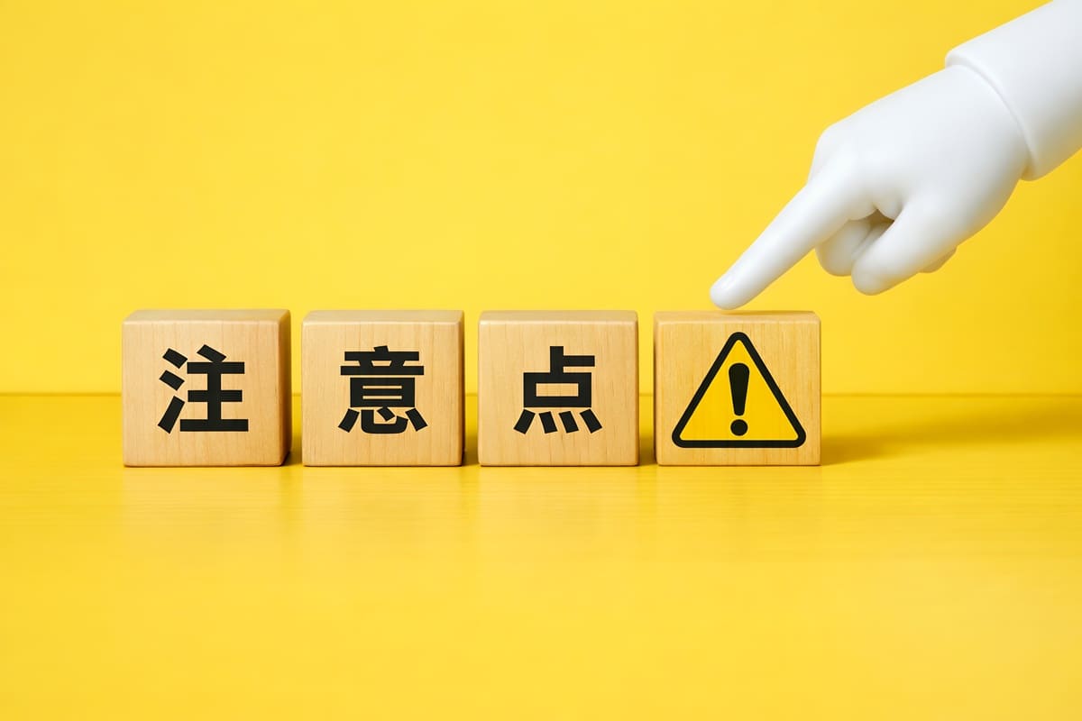 ビジネスで重要な注意点を指が指し示す問題提起の警告